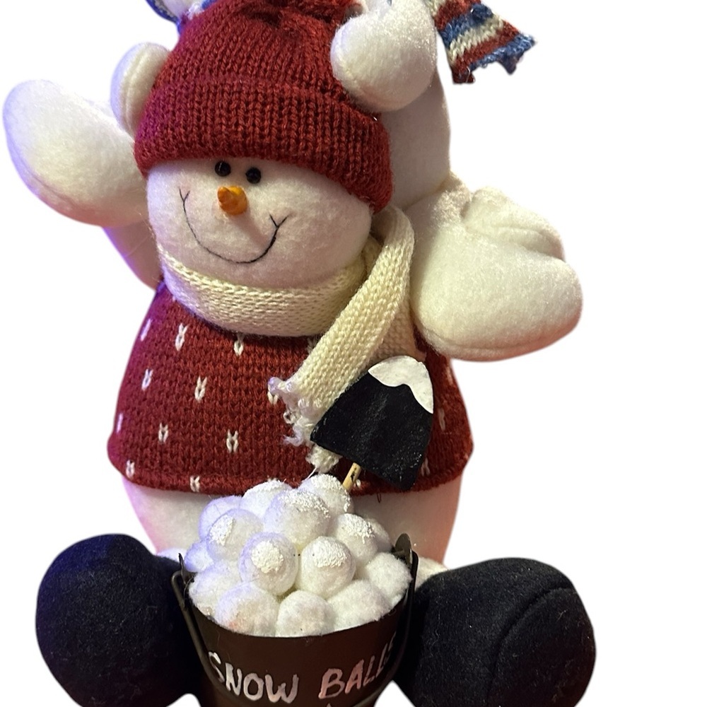 Amazon Festive Snowman Plush with Red Sweater